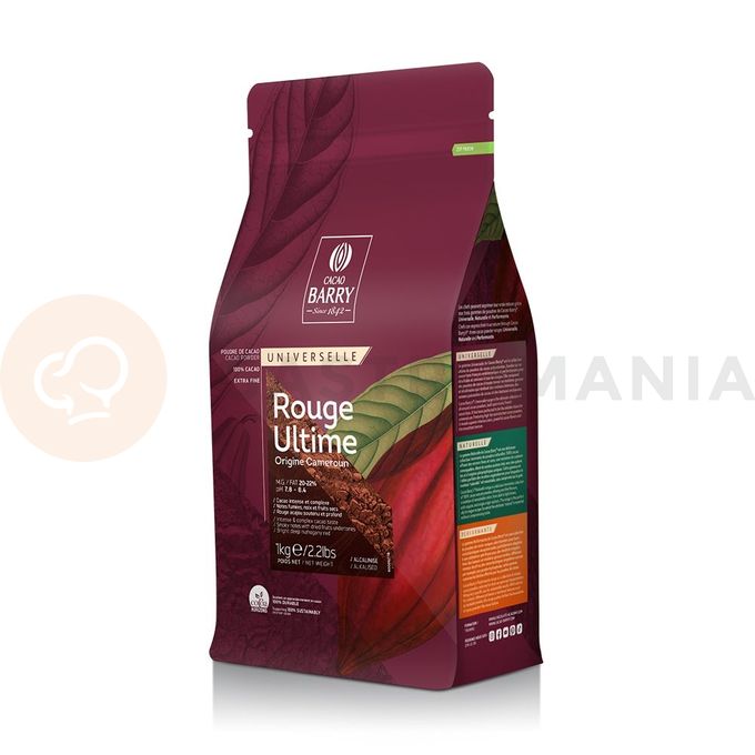 Rouge Ultime vysoko alkalické kakao 22-24% obsahu tuku, 1 kg | CACAO BARRY, DCP-20RULTI-E0-89B