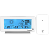 Meteostanica RCC, DCF - elektronická, bezdrôtová, osvetlená, externý senzor, biela | 2MEASURE, 250102