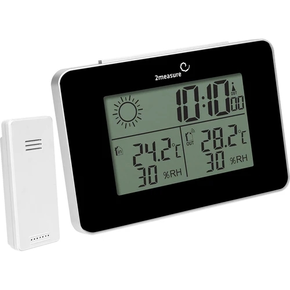 Meteostanica RCC - elektronická, bezdrôtová, osvetlená, externý senzor, čierna | 2MEASURE, 170605