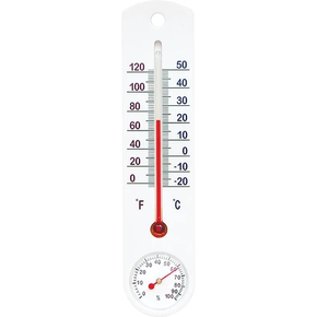 Univerzálny teplomer, biely s vlhkomerom (-20 st. C do +50 st. C) 25 cm | BIOTERM, 025300