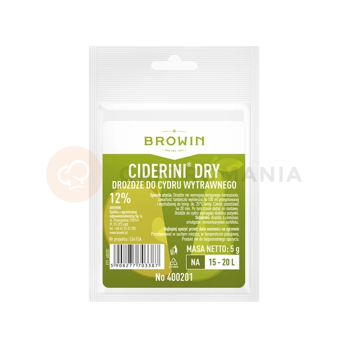 Ciderové kvasnice Ciderini Dry, 5 g | BROWIN, 400201