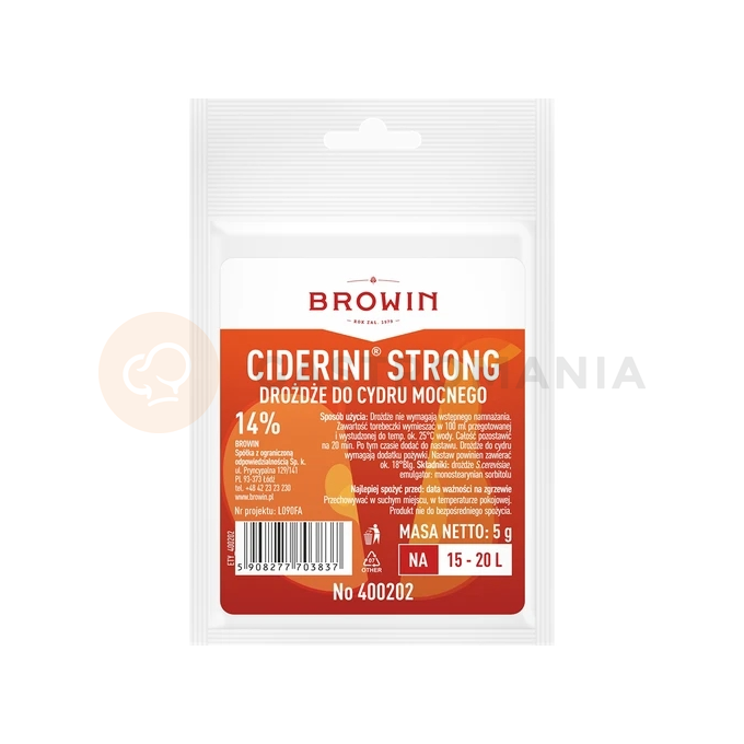 Ciderové kvasnice Ciderini Strong, 5 g | BROWIN, 400202