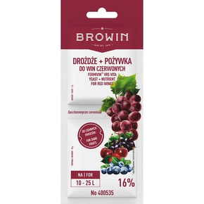 Kvasnice so živinami pre červené vína, 17 g | BROWIN, 400535