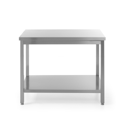 Nerezový pracovný stôl, centrálny s policou - montovaný 1000x600x850 mm | HENDI, Bistro Line