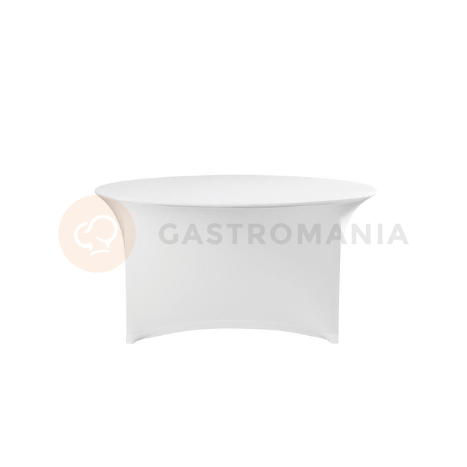 Okrúhly obrus na cateringový stôl, biely, priemer: 180x76 cm  | HENDI, Symposium