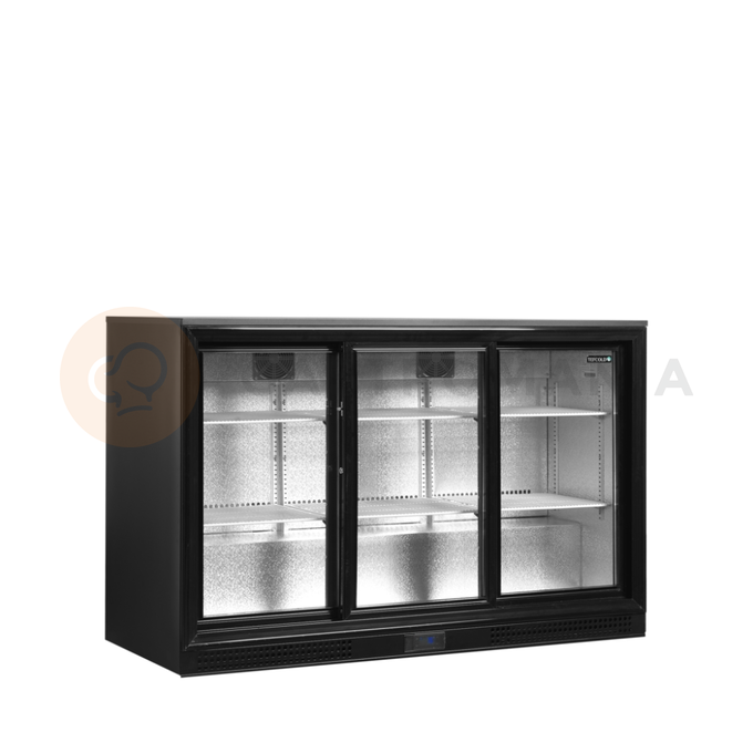 Minibar presklené posuvné dvere, čierna | TEFCOLD, DB301S-3