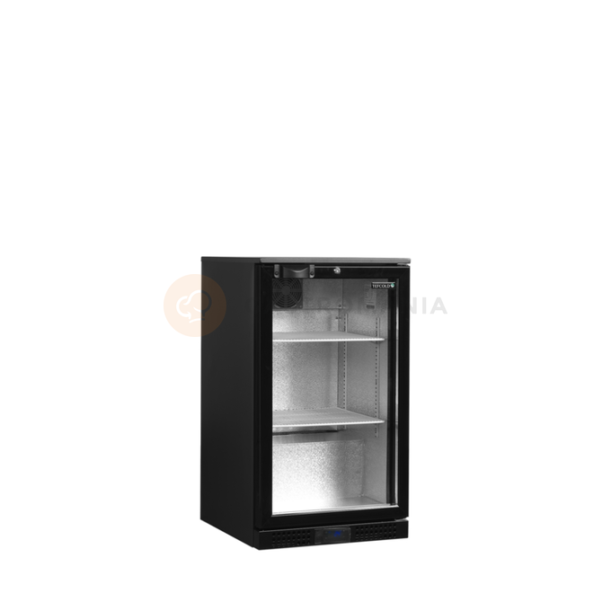 Minibar presklené krídlové dvere, čierna | TEFCOLD, DB106H