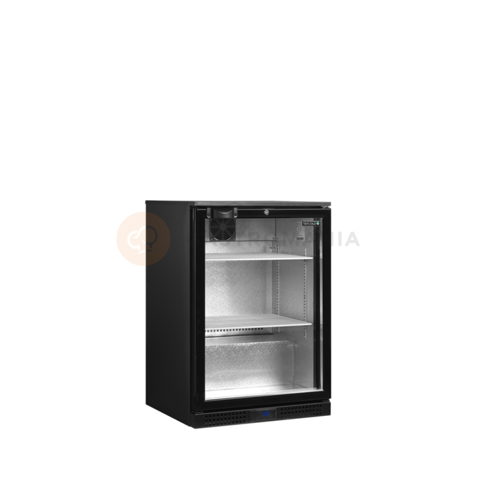 Minibar presklené krídlové dvere, čierna | TEFCOLD, DB126H