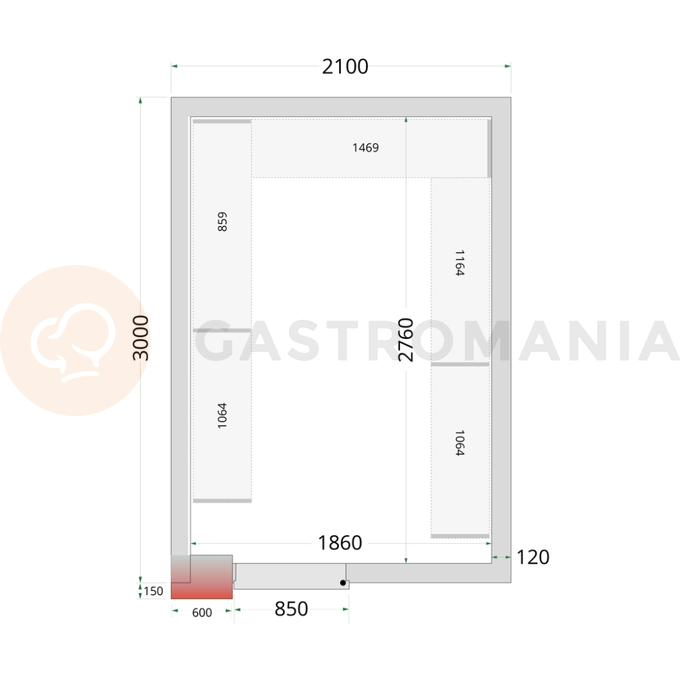 Panely k stavebnicovým boxom 120 mm | TEFCOLD, CR 210x300x220 WD