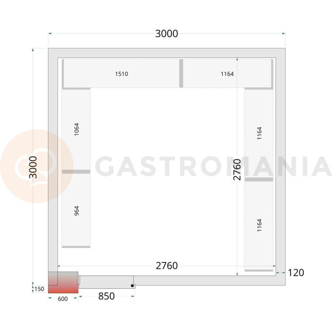 Panely k stavebnicovým boxom 120 mm | TEFCOLD, CR 300x300x220 WD