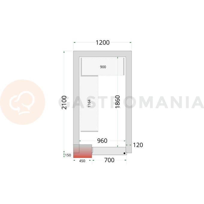 Panely k stavebnicovým boxom s 120 mm izoláciou | TEFCOLD, CR 120x210x220