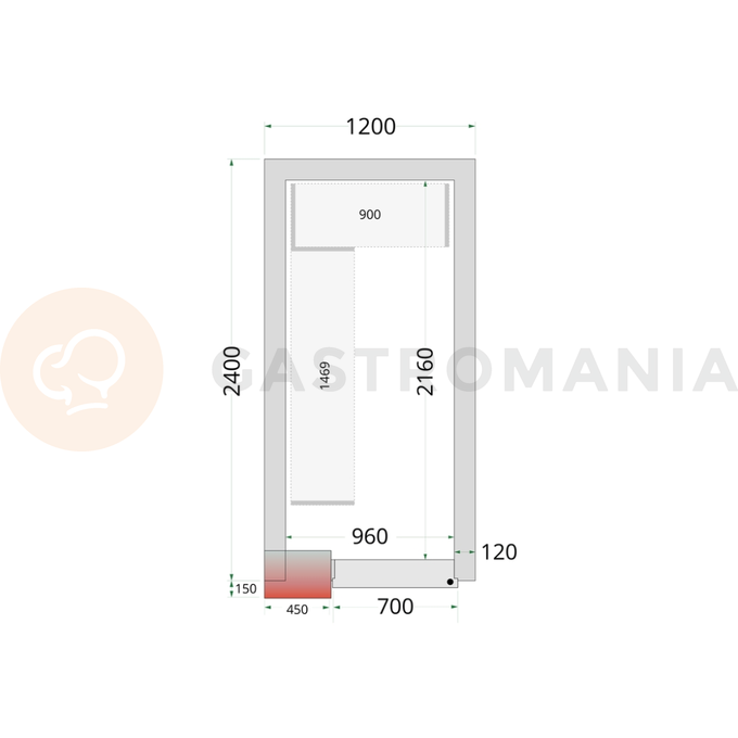 Panely k stavebnicovým boxom s 120 mm izoláciou | TEFCOLD, CR 120x240x220