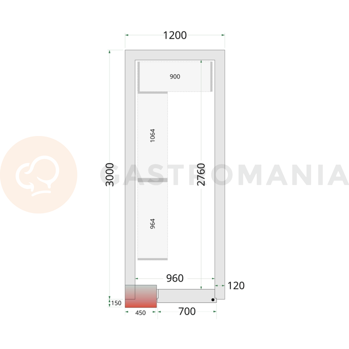 Panely k stavebnicovým boxom s 120 mm izoláciou | TEFCOLD, CR 120x300x220