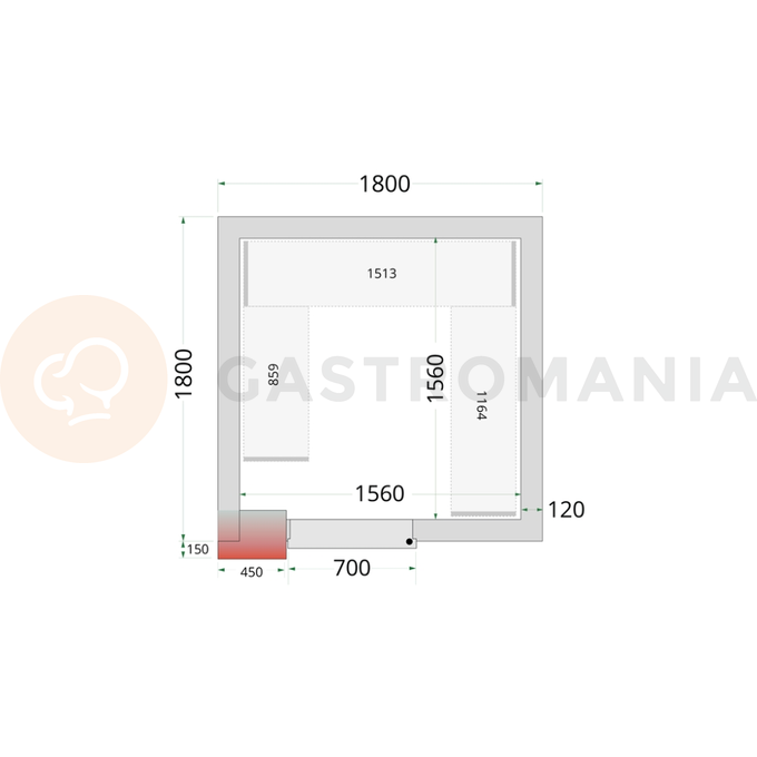 Panely k stavebnicovým boxom s 120 mm izoláciou | TEFCOLD, CR 180x180x220