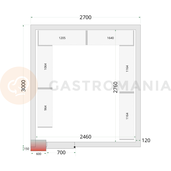 Panely k stavebnicovým boxom s 120 mm izoláciou | TEFCOLD, CR 270x300x220