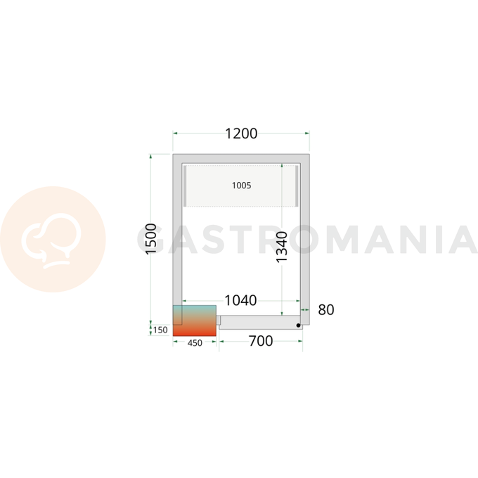 Panely k stavebnicovým boxom s 80 mm izoláciou | TEFCOLD, CR 120x150x220