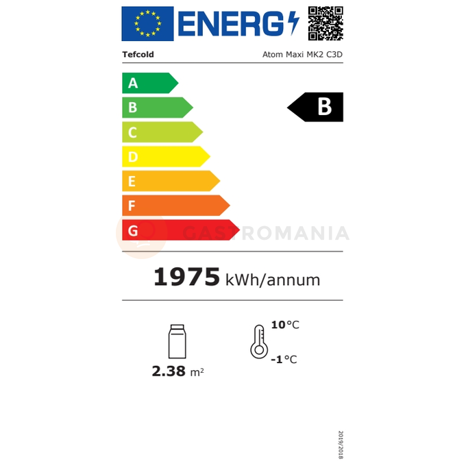 Chladiaca skriňa s presklenými dverami s nízkou spotrebou energie | TEFCOLD, Atom Maxi C3DB