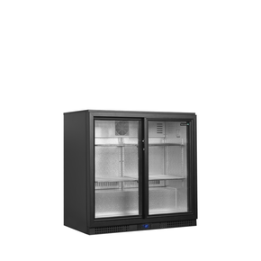 Minibar presklené posuvné dvere, čierna | TEFCOLD, BA21S