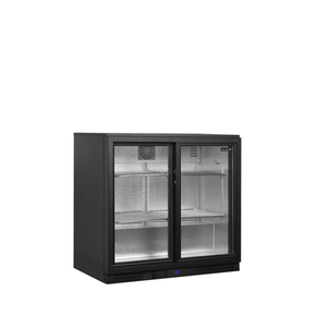 Minibar presklené posuvné dvere, čierna | TEFCOLD, BA26S