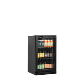 Minibar presklené krídlové dvere, čierna | TEFCOLD, BA6H