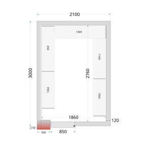 Panely k stavebnicovým boxom 120 mm | TEFCOLD, CR 210x300x220 WD