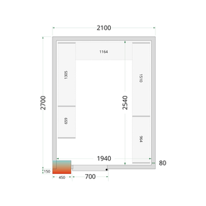 Panely k stavebnicovým boxom 80 mm | TEFCOLD, CR 210x270x220