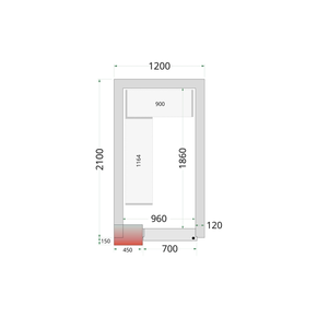 Panely k stavebnicovým boxom s 120 mm izoláciou | TEFCOLD, CR 120x210x220