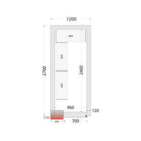 Panely k stavebnicovým boxom s 120 mm izoláciou | TEFCOLD, CR 120x270x220