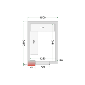 Panely do chladiacej miestnosti s 120 mm izoláciou | TEFCOLD, CR 150x210x220