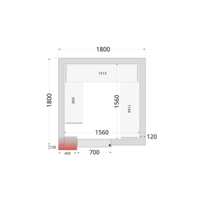 Panely k stavebnicovým boxom s 120 mm izoláciou | TEFCOLD, CR 180x180x220