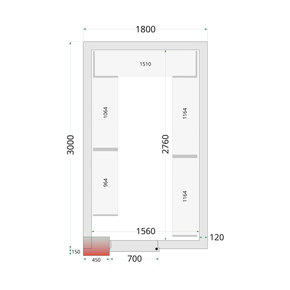 Panely k stavebnicovým boxom s 120 mm izoláciou | TEFCOLD, CR 180x300x220