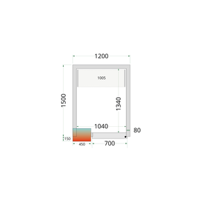 Panely k stavebnicovým boxom s 80 mm izoláciou | TEFCOLD, CR 120x150x220