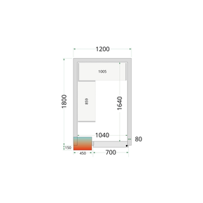 Panely k stavebnicovým boxom s 80 mm izoláciou | TEFCOLD, CR 120x180x220