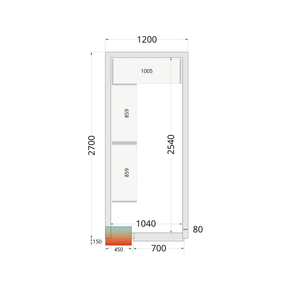 Panely k stavebnicovým boxom s 80 mm izoláciou | TEFCOLD, CR 120x270x220