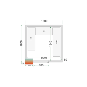 Panely k stavebnicovým boxom s 80 mm izoláciou | TEFCOLD, CR 180x180x220