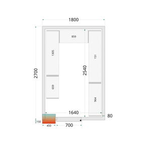 Panely k stavebnicovým boxom s 80 mm izoláciou | TEFCOLD, CR 180x270x220