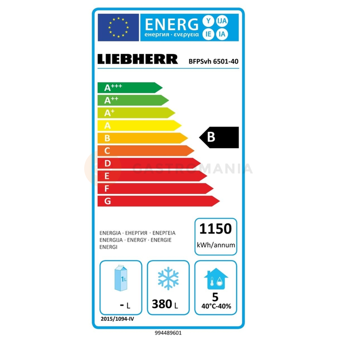 Mraznička podľa pekárskej normy s chladením s cirkuláciou vzduchu 697x867x2115 mm | LIEBHERR, BFPSvh 6501 Perfection