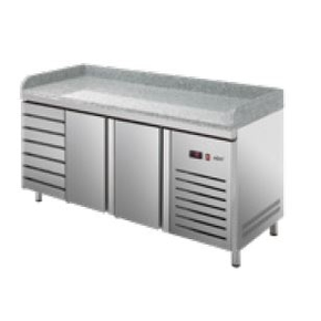 Chladený pizza stôl 800 mm SK 400x600 mm 2017x800x850 mm | ASBER, ETP-8-200-27 HC GR