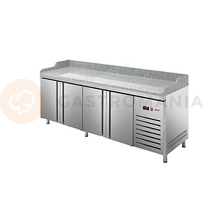Chladený stôl na pizzu 800 mm SK 400x600 mm 2542x800x850 mm | ASBER, ETP-8-250-40 HC LRLR GR