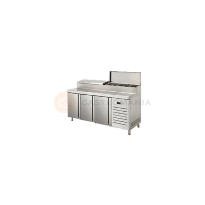 Kombinovaný pizza stôl 700 mm GN 1/1 1792x700x1050 mm | ASBER, ETPZ-180 HC 90NS