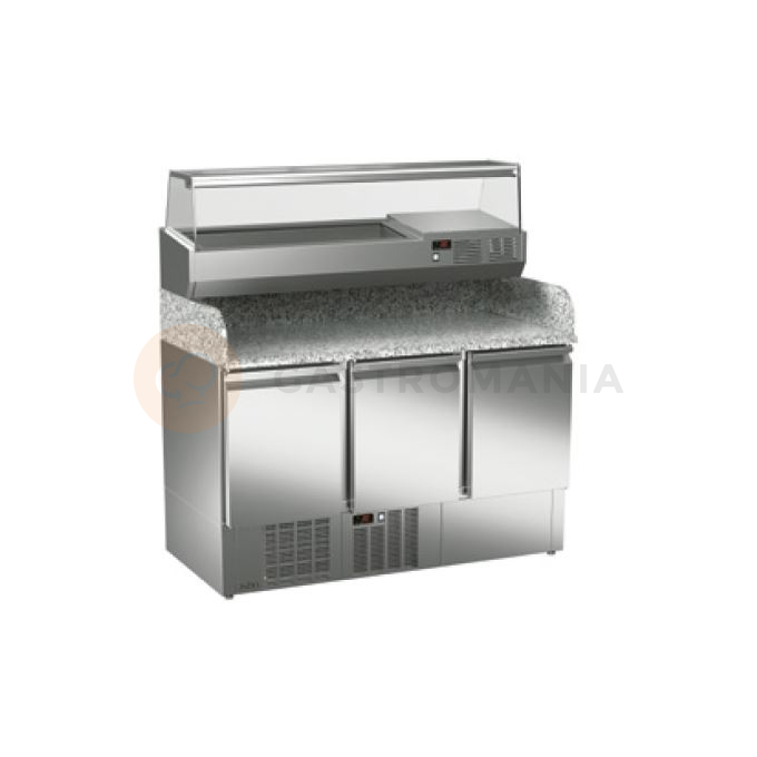 Kompaktný šalátový stôl na pizzu 1358x700x1010 mm | ASBER, ETCPZ -140