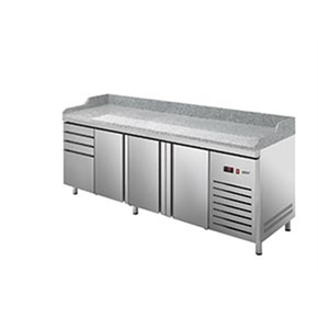 Chladený stôl na pizzu 800 mm SK 400x600 mm 2542x800x850 mm | ASBER, ETP-8-250-34 HC LLR GR