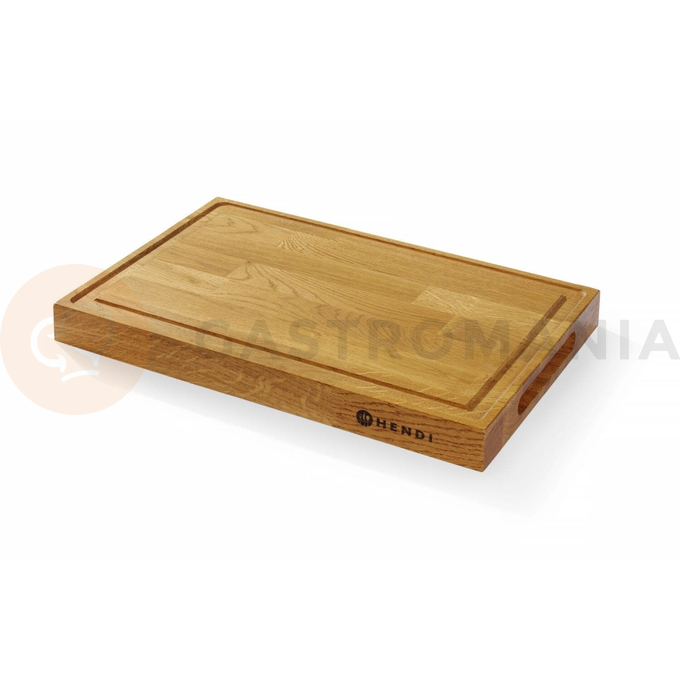 Dubová servírovacia doska, 420x280x40 mm | HENDI, 505489