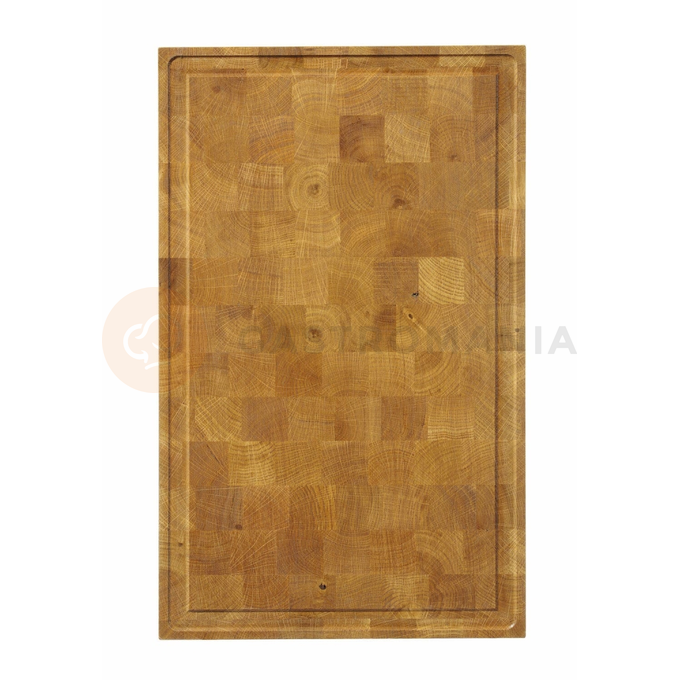 Dubová servírovacia doska, stojatá, 530x325x35 mm | HENDI, 505441