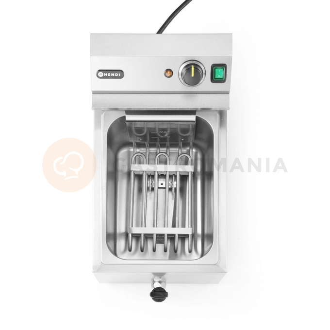 Fritéza XL s vypúšťacím kohútikom, 10 l, 400V/10200W, 300x585x392 mm | HENDI, Goliath