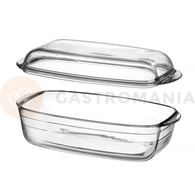 Žiaruvzdorná misa s vekom priehľadná, 370x215x140 mm | DURALEX, Ovenchef