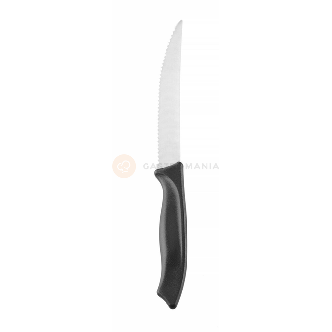Steakový nôž, vrúbkovaný, čierny, 227 mm | HENDI, 842485