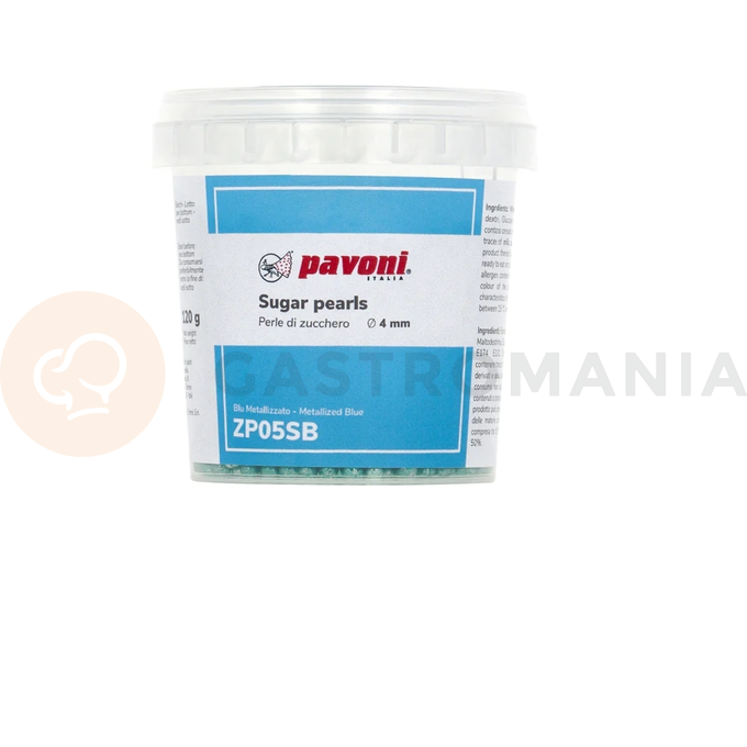 Cukrové korálky 4 mm 120 g modré | PAVONI, ZP05SB