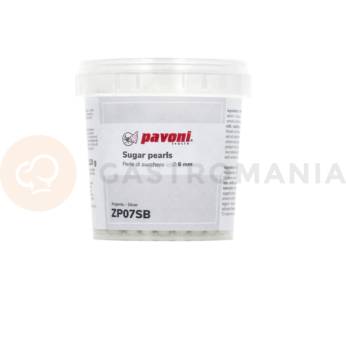 Cukrové korálky 4 mm 120 g striebro | PAVONI, ZP07SB
