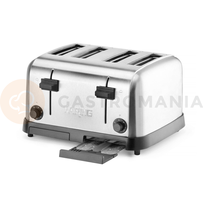 Hriankovač na 4 toasty, stredný výkon, 1800 W, 318x274x188 mm | WARING, WCT708E